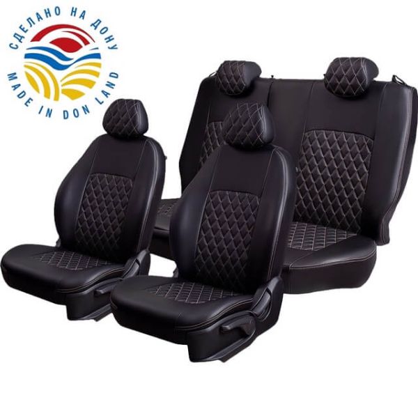 Чехлы Экокожа Турин Ромб на Ravon Nexia R3 с 2015+