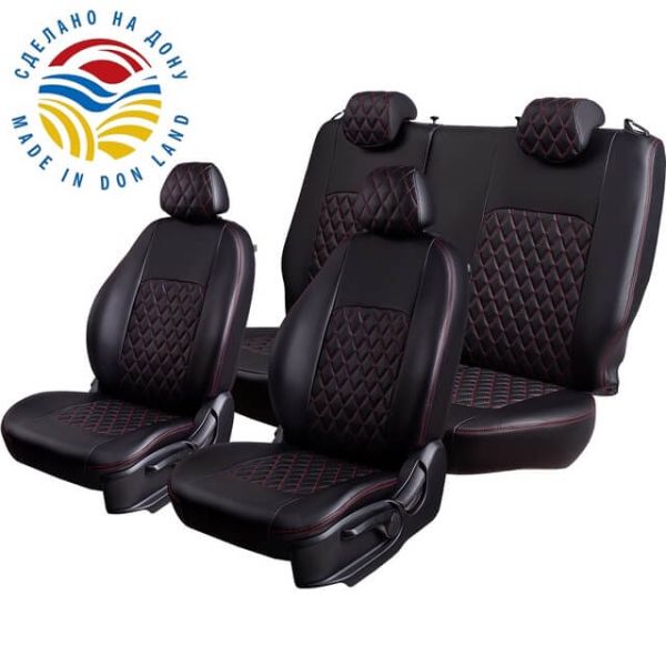 Чехлы Экокожа Турин Ромб на Hyundai ix35 2010-2015 г.в.