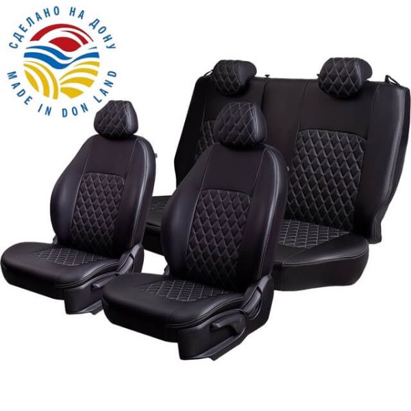 Чехлы Экокожа Турин Ромб на Hyundai ix35 2010-2015 г.в.