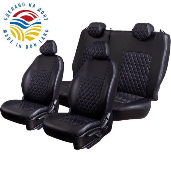 Чехлы Экокожа Турин Ромб на Hyundai ix35 2010-2015 г.в.